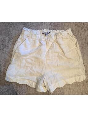 & other stories white linen shorts sz 4 resort beach casual flowy